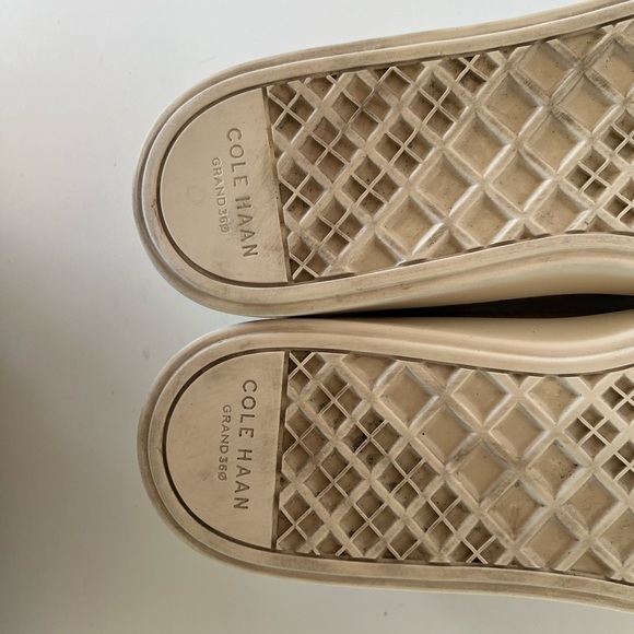 Cole Haan Grandpro Crosscourt Traveler Sneaker in Grey Faux Suede + Gold, 11B - Picture 9 of 11